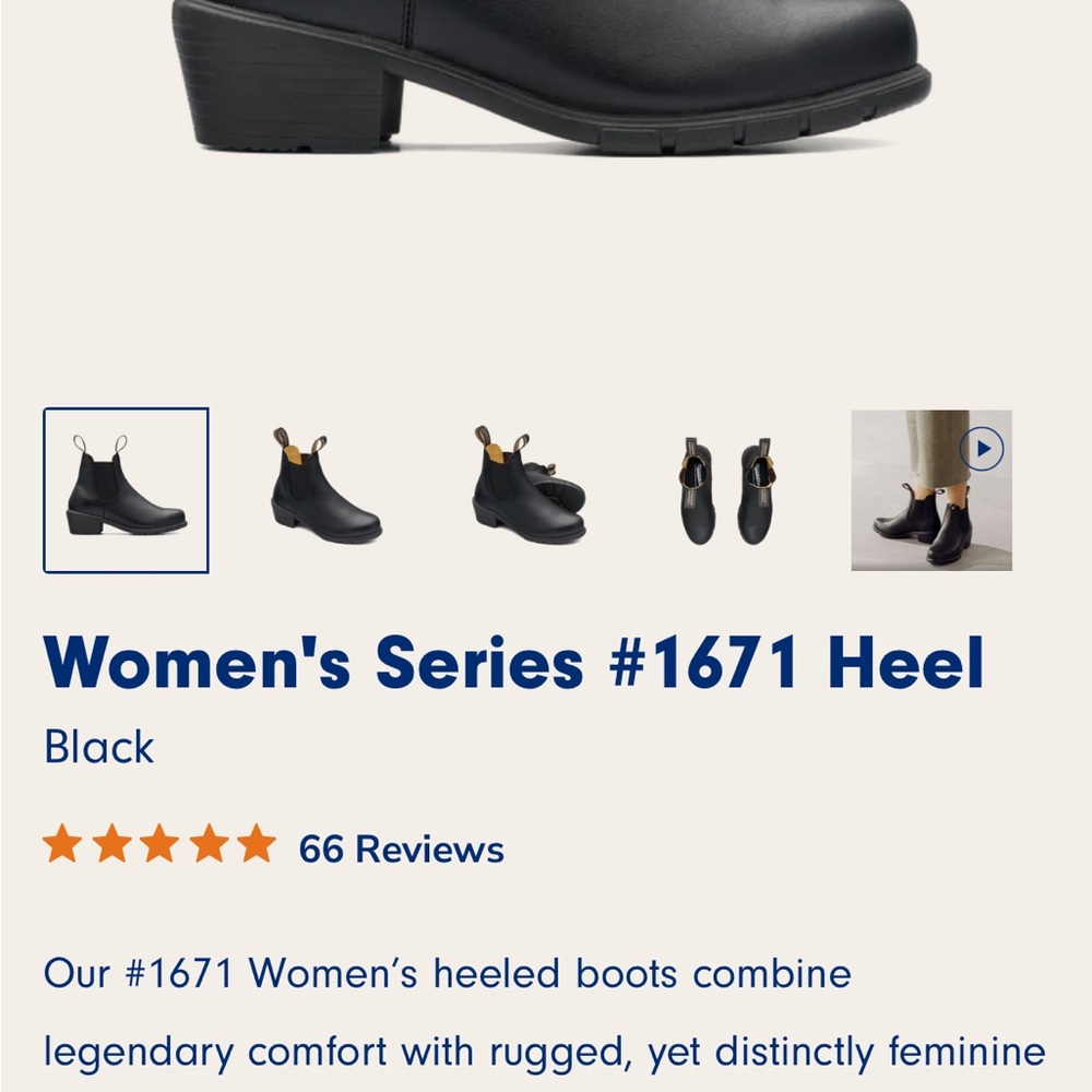 Blundstone Black Heeled Boots women’s 11